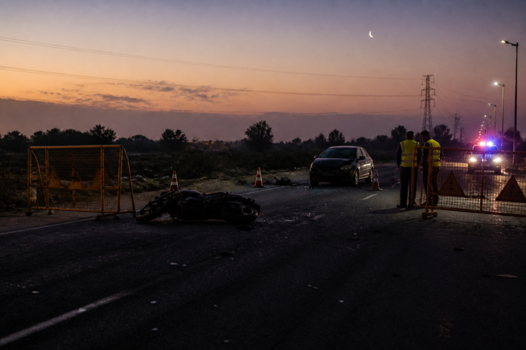 Road intersection near Devanahalli where a fatal collision involving a BMW motorcycle and a Maruti Swift Dzire was reported