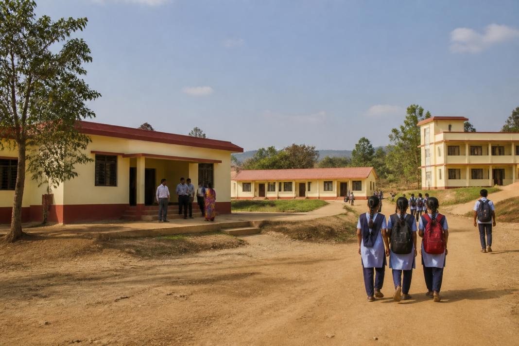 Ashram school campus in Karnataka serving tribal students amid widespread staff vacancies