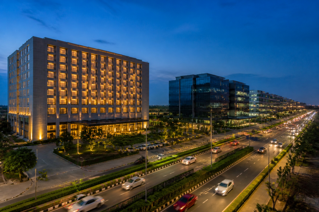 Hotel development and commercial real estate buildings representing the Chalet Hotels expansion in Indian cities