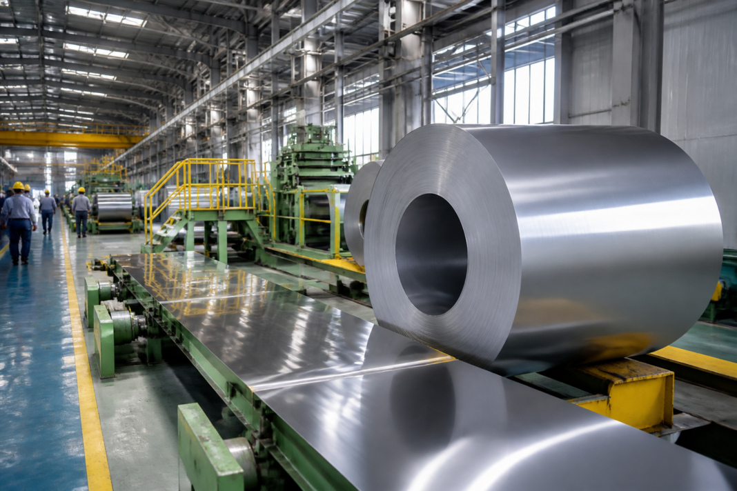 Stainless steel manufacturing facility representing Jindal Stainless and ferritic stainless steel production