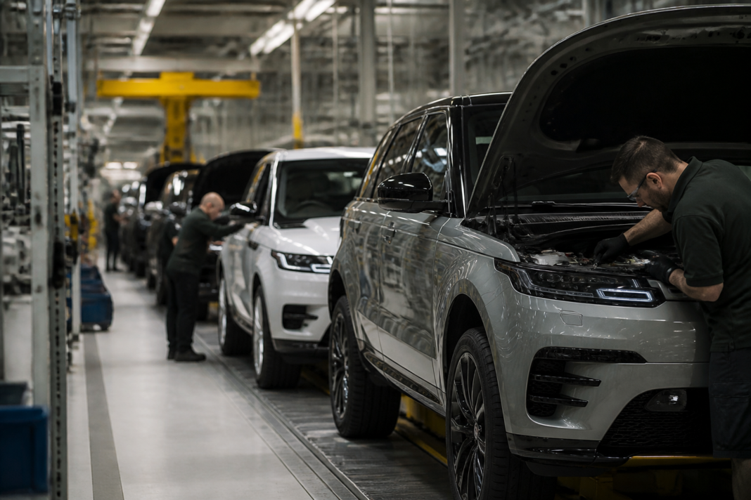JLR vehicle manufacturing facility representing the company’s global job cuts and restructuring programme