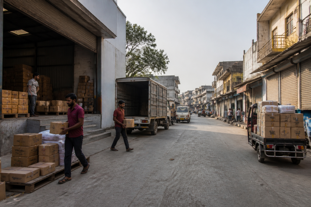 Udaan retail distribution operations serving retailers and consumer brands in an Indian city
