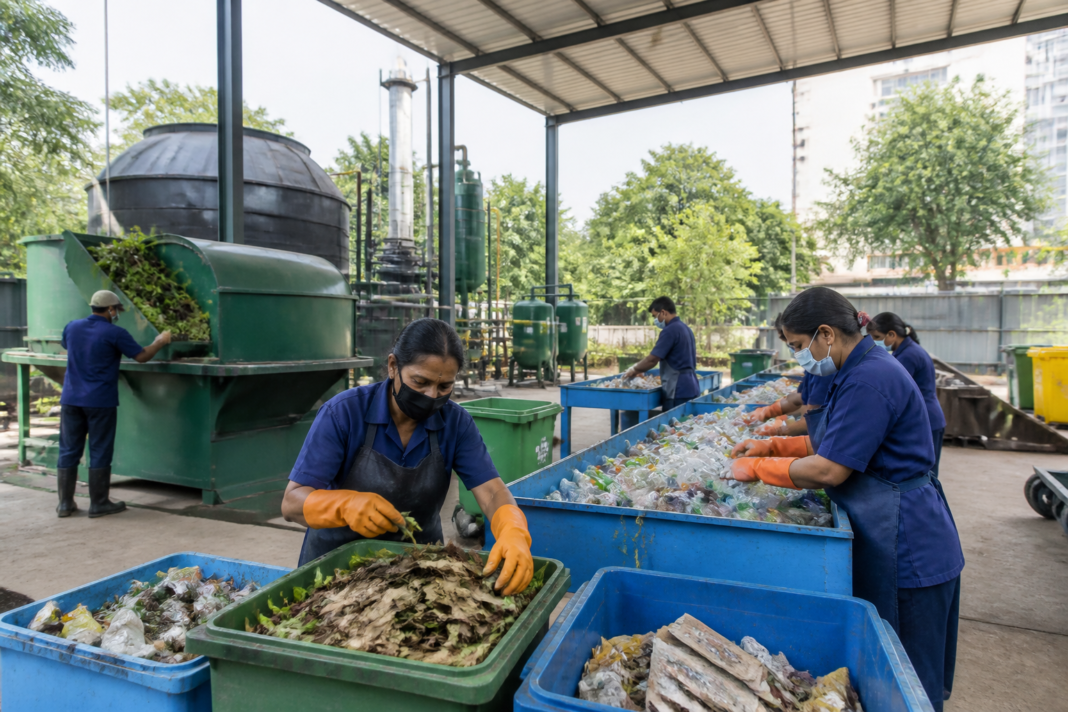 Bengaluru waste management centre in Koramangala with waste-processing and recycling facilities