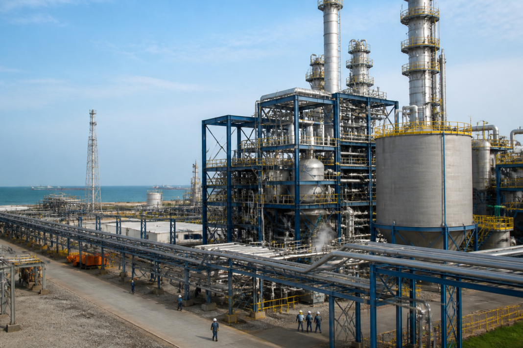 Industrial manufacturing facility representing the proposed Visakhapatnam chromium plant