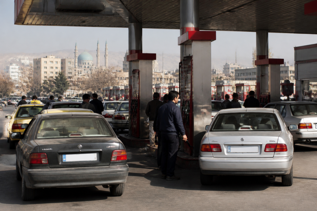 Iran petrol price change displayed at a fuel station serving motorists in Tehran