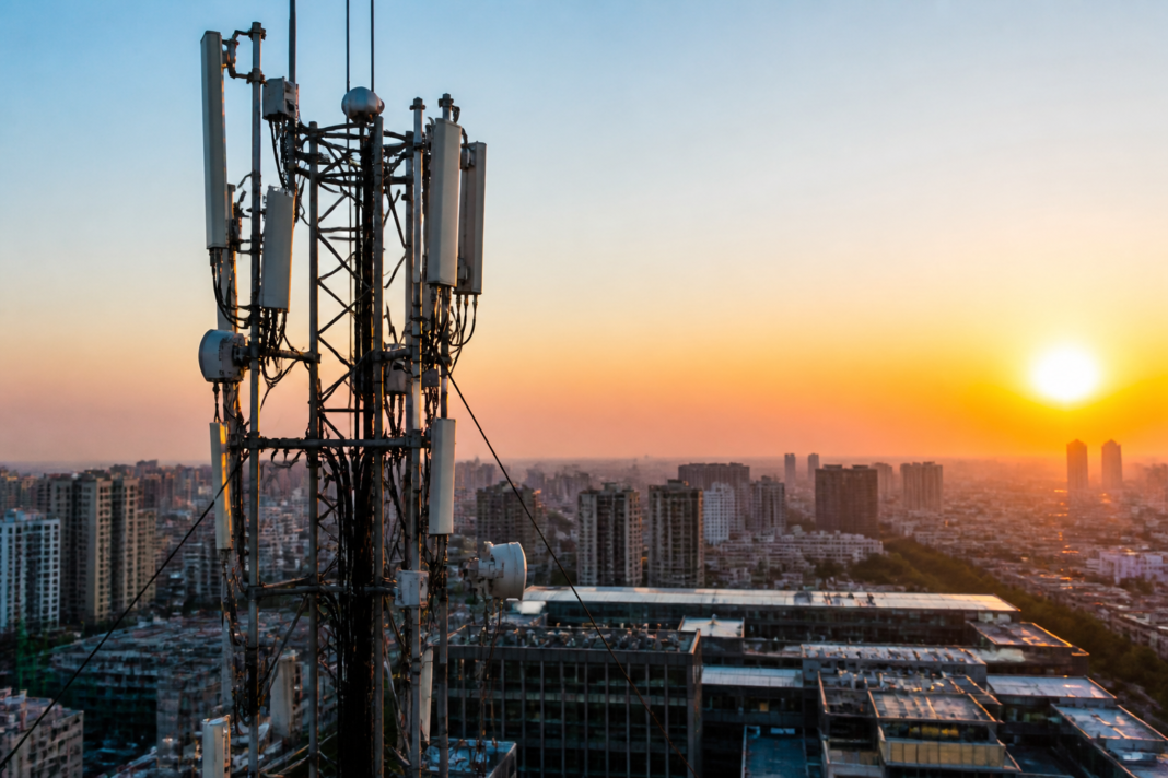 Telecommunications infrastructure representing India's participation in an international 6G initiative