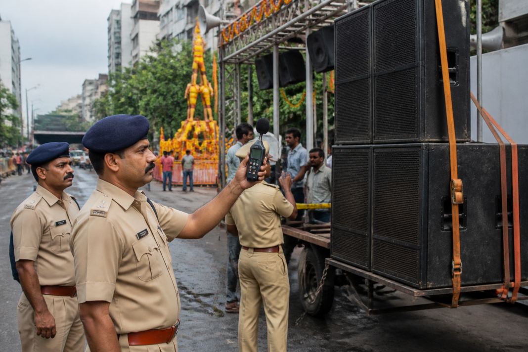 Pune Police enforcement of noise pollution rules during Dahihandi celebrations