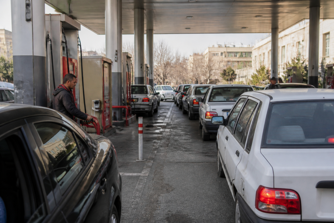 Fuel pumps at an Iranian petrol station representing the higher Iran petrol price for consumers exceeding their monthly quota