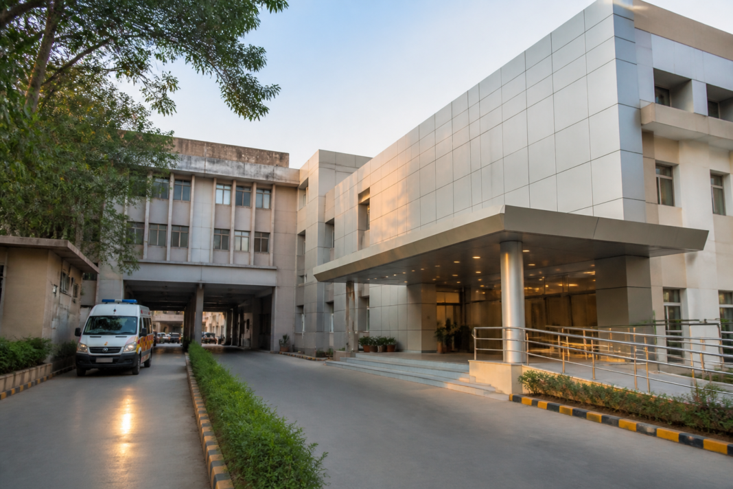 Pandit Bhimsen Joshi Government Hospital in Bhayandar, where a cardiac cath lab for free heart treatment is nearing completion