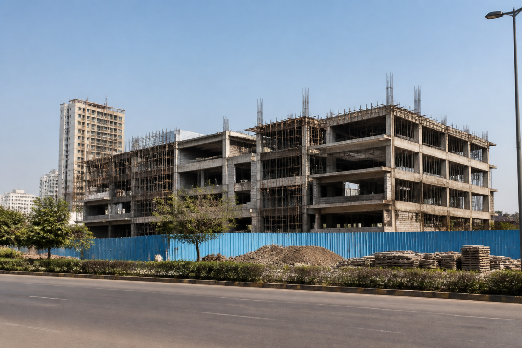 Proposed Panvel municipal headquarters project site associated with the Swarajya headquarters cost escalation
