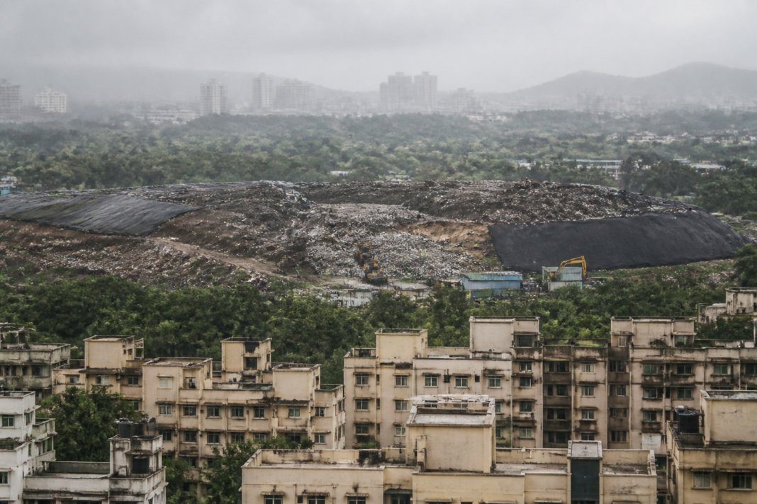 Kanjurmarg dumping ground in Mumbai, the site of a proposed NEERI study on methane emissions and air pollution