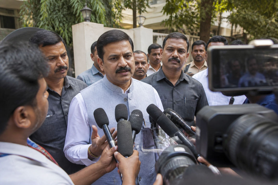Karnataka Deputy Chief Minister G Parameshwara speaking to media about the state's drought assessment