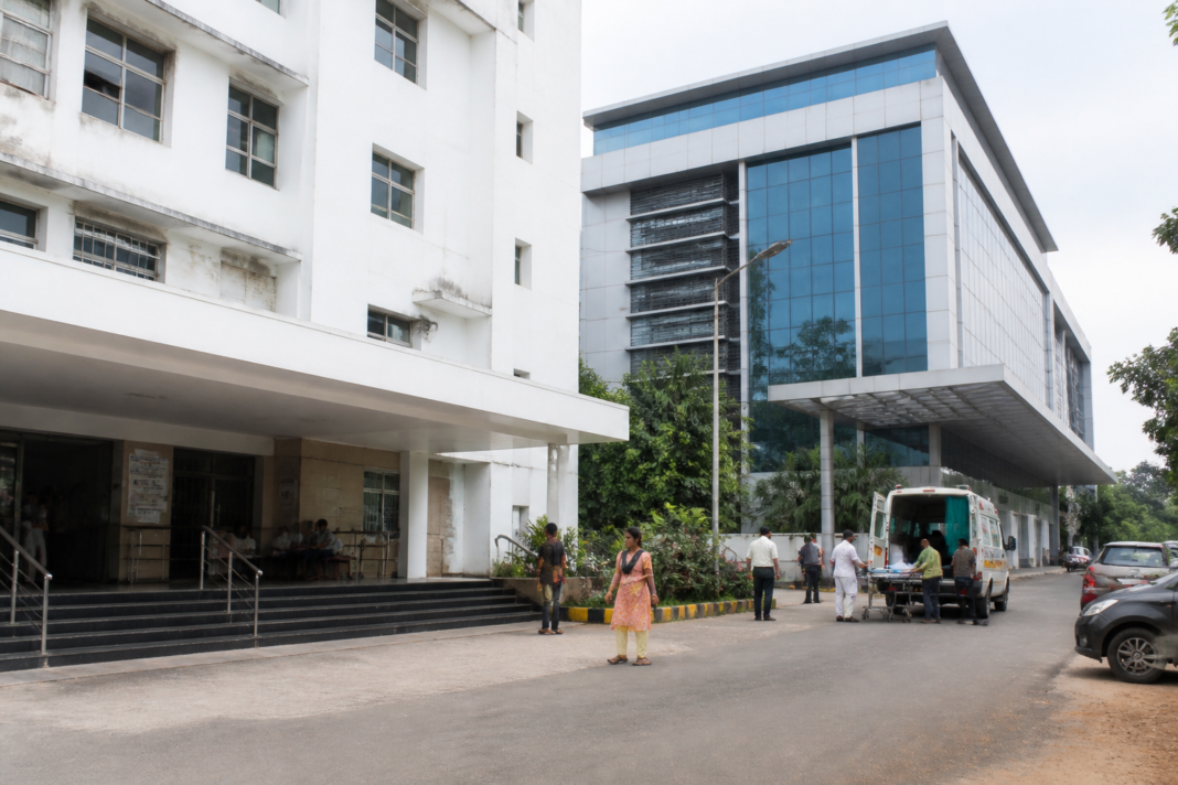 Pandit Bhimsen Joshi Government Hospital in Bhayandar, where a cardiac cath lab is nearing completion