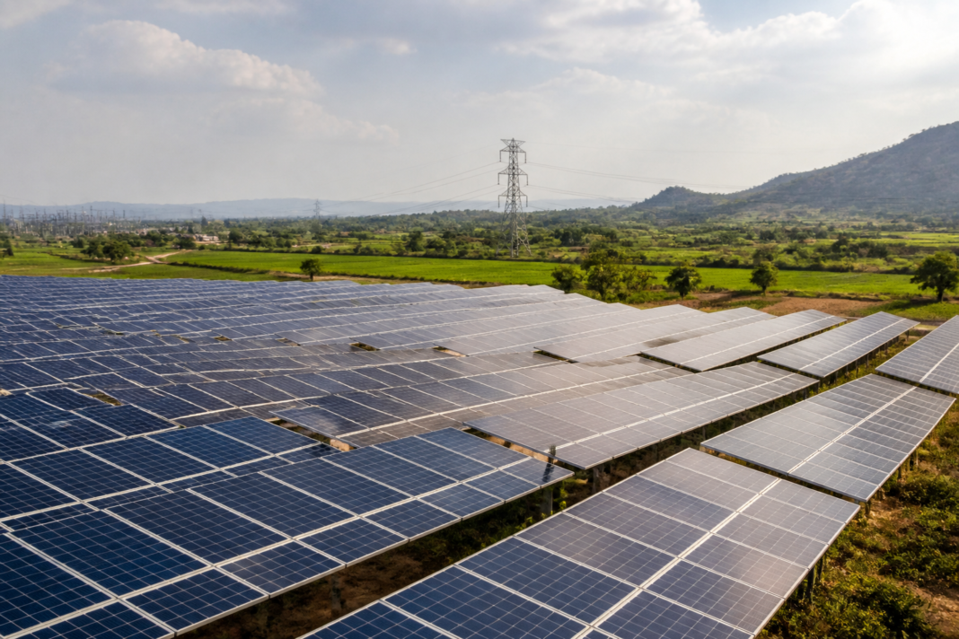 Ground-mounted Maharashtra solar projects supplying decentralised renewable power near agricultural fields in Nashik