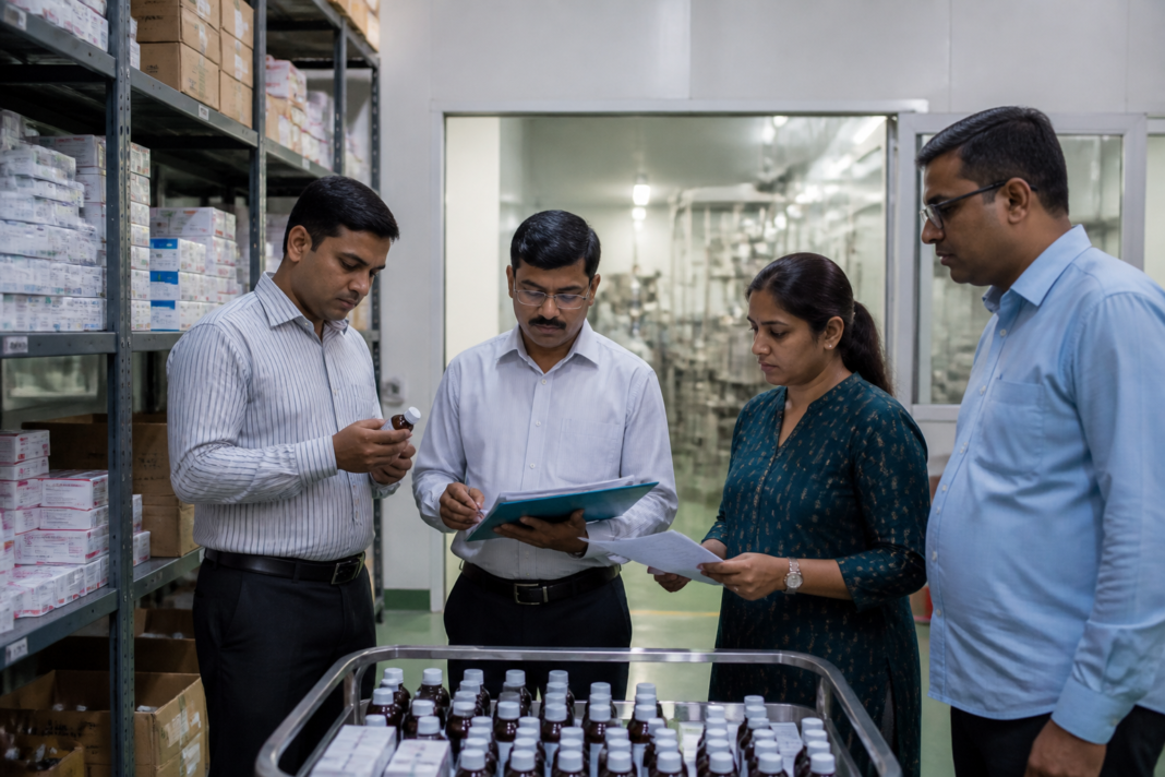 Maharashtra FDA inspection of a pharmaceutical drug manufacturing and sale establishment