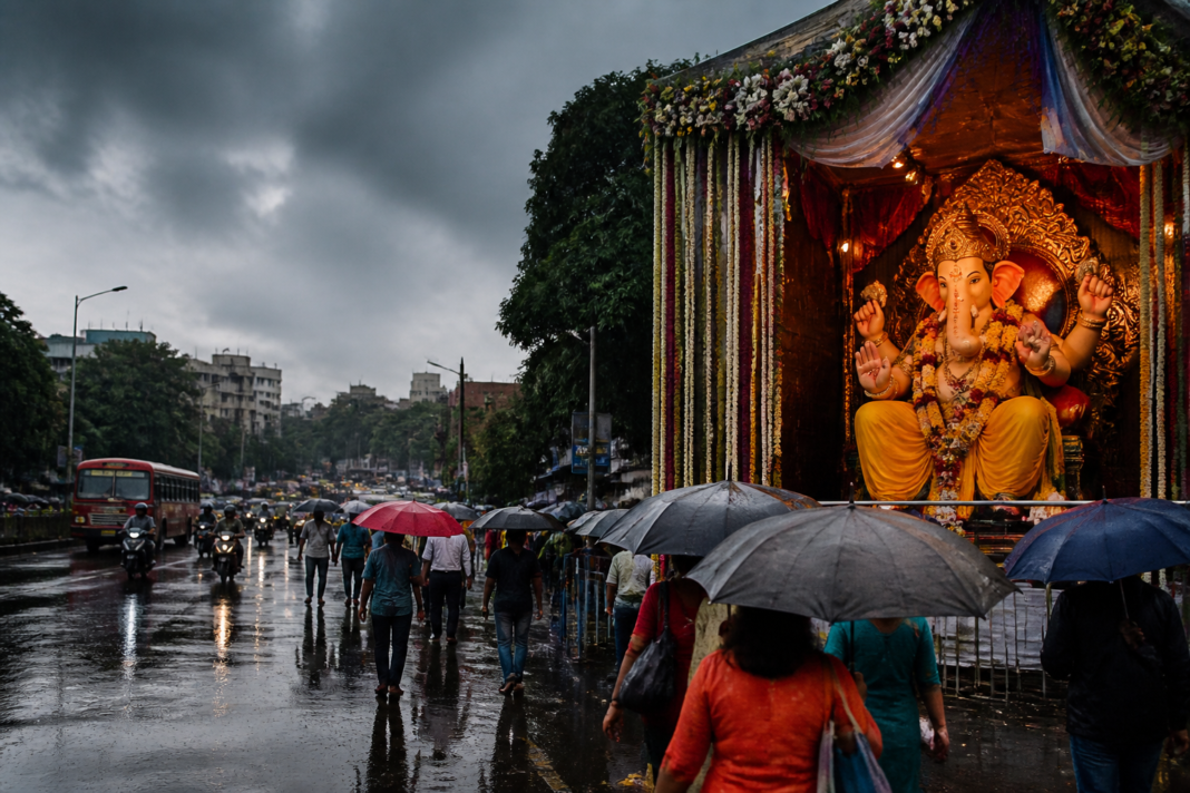 Rain clouds over Pune during the Ganesh festival period, illustrating the Pune rain forecast