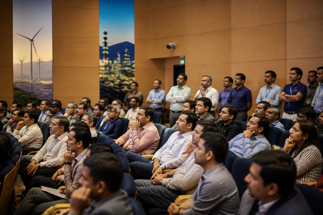 Officials at IIT Bombay during the announcement of ONGC's energy start-up fund