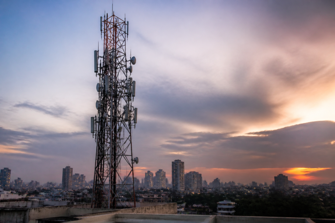 Telecommunications infrastructure representing India's participation in a global 6G initiative