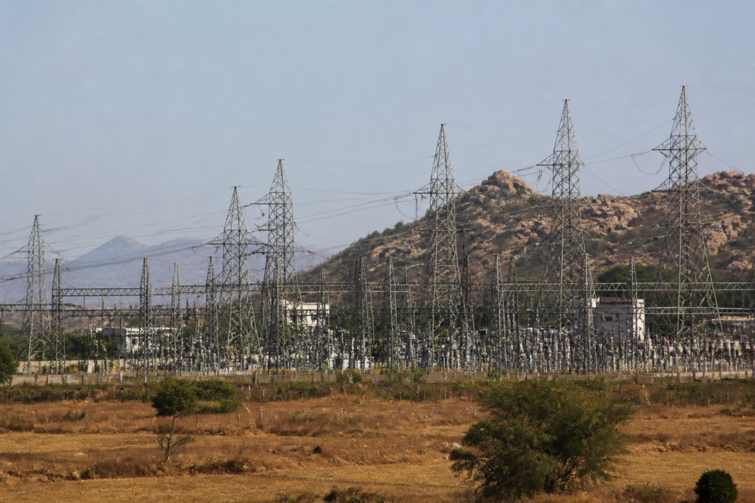 Electricity transmission infrastructure and substations supporting Karnataka power supply