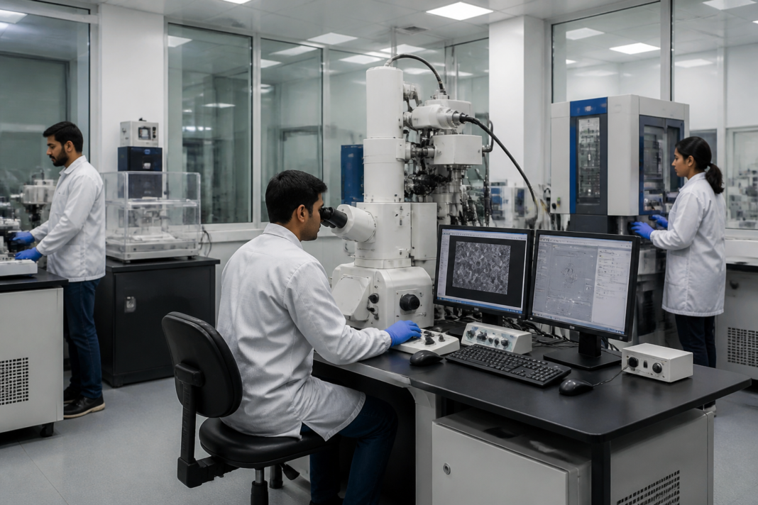 HCLTech semiconductor laboratory in Bengaluru with advanced equipment used for chip testing and failure analysis