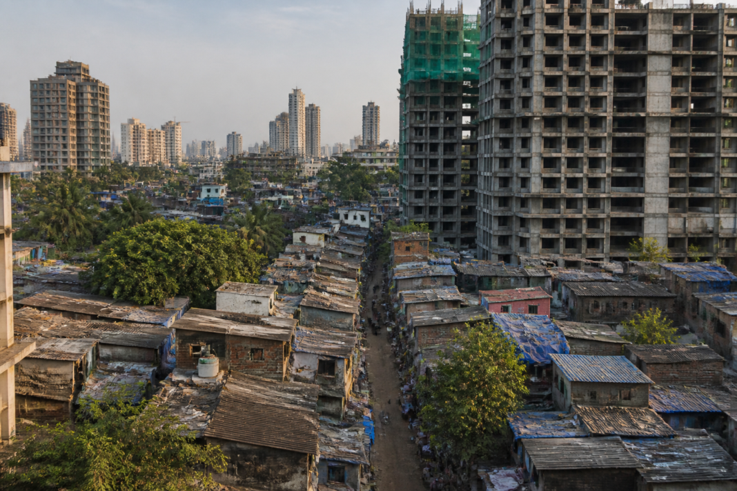 Mumbai slum settlement representing residents affected by stalled slum redevelopment projects and the expanded Abhay scheme