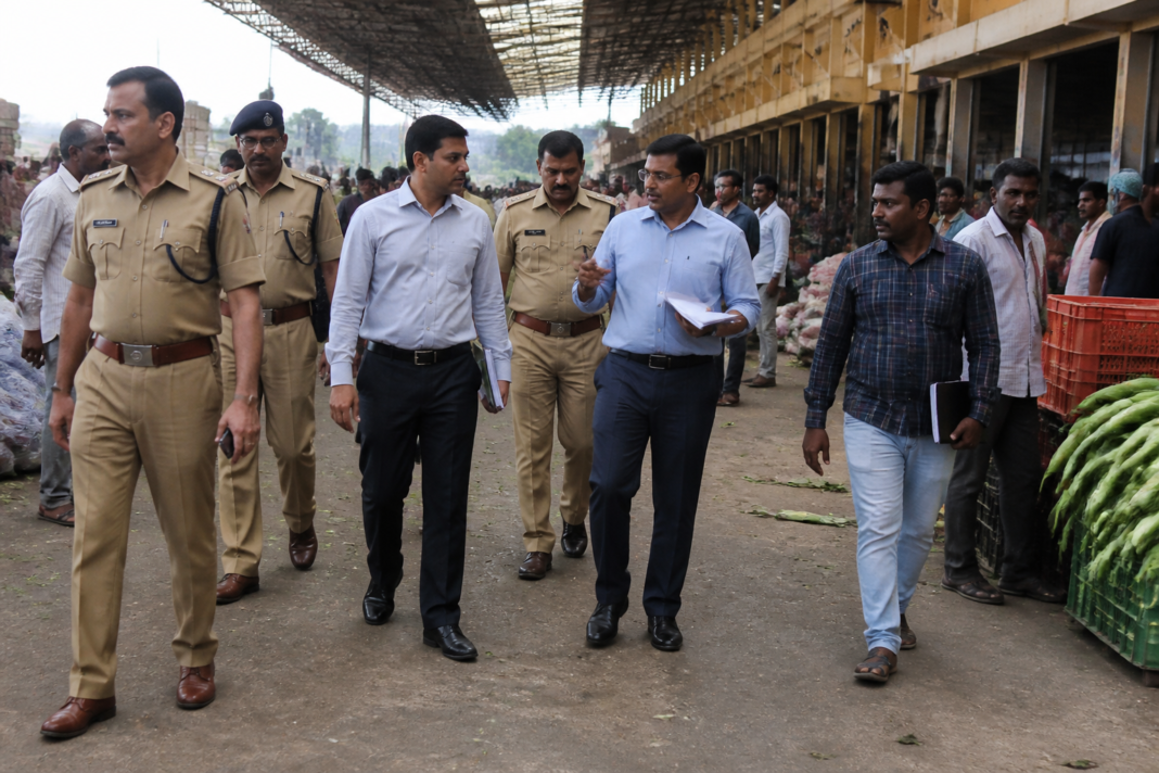 Yeshwanthapura APMC market in Bengaluru where police rescued alleged child labourers during an inspection