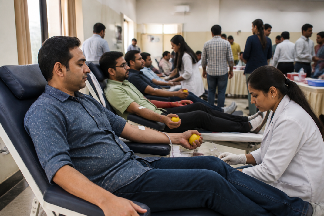 Blood donation camp organised by Ganesh mandals in Pune amid a reported blood shortage