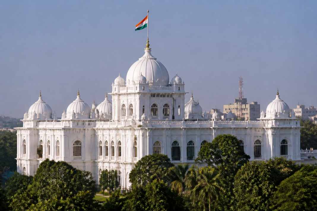 Telangana Assembly building associated with the suspension of BRS MLAs after a KCR remarks controversy