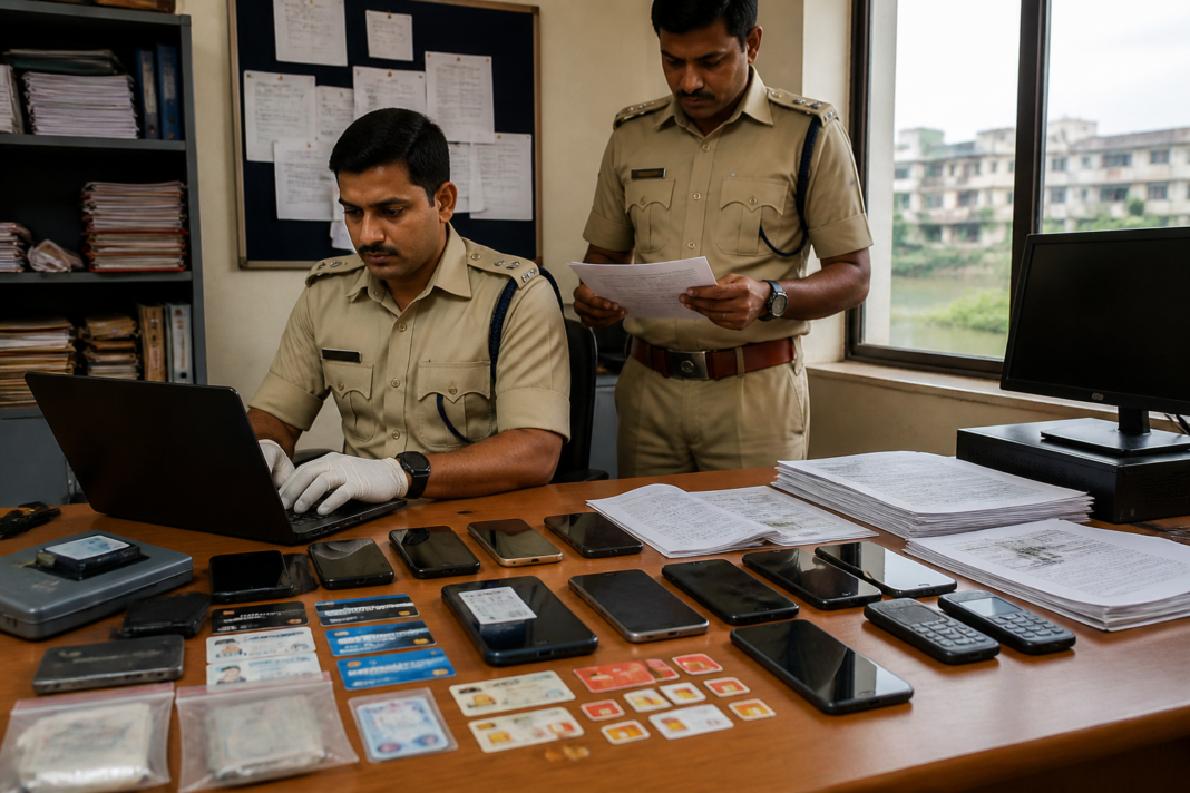 Police investigation into Chandannagar cyber fraud involving bank accounts and digital devices