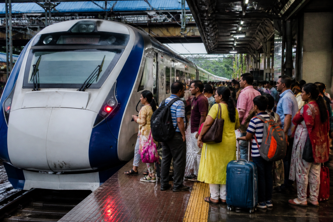 Ganeshotsav Konkan train booking rush at a Mumbai railway station
