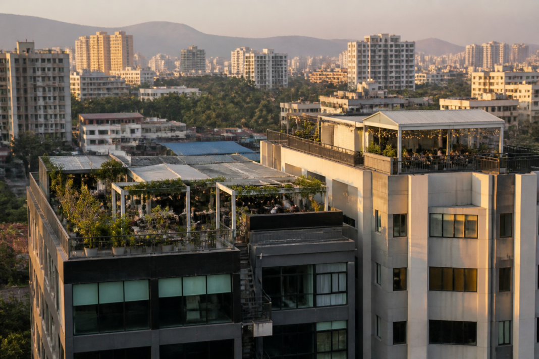 Rooftop hotel structures on buildings in Pimpri-Chinchwad amid PCMC enforcement concerns