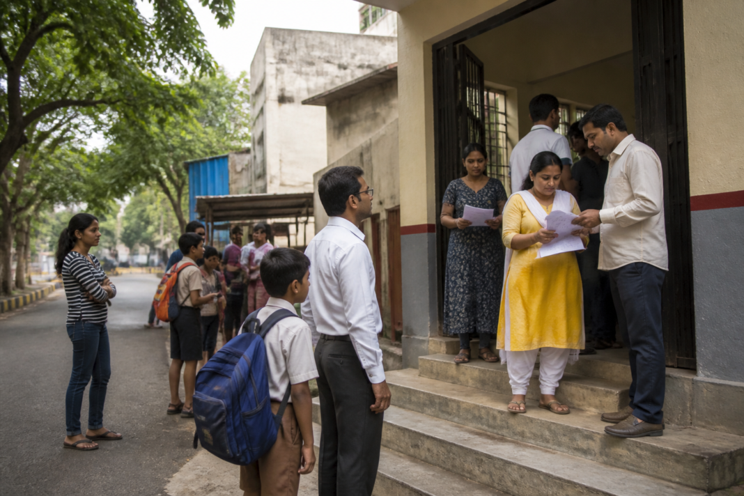 School building in Maharashtra representing the state’s RTE fee reimbursement system for private unaided schools