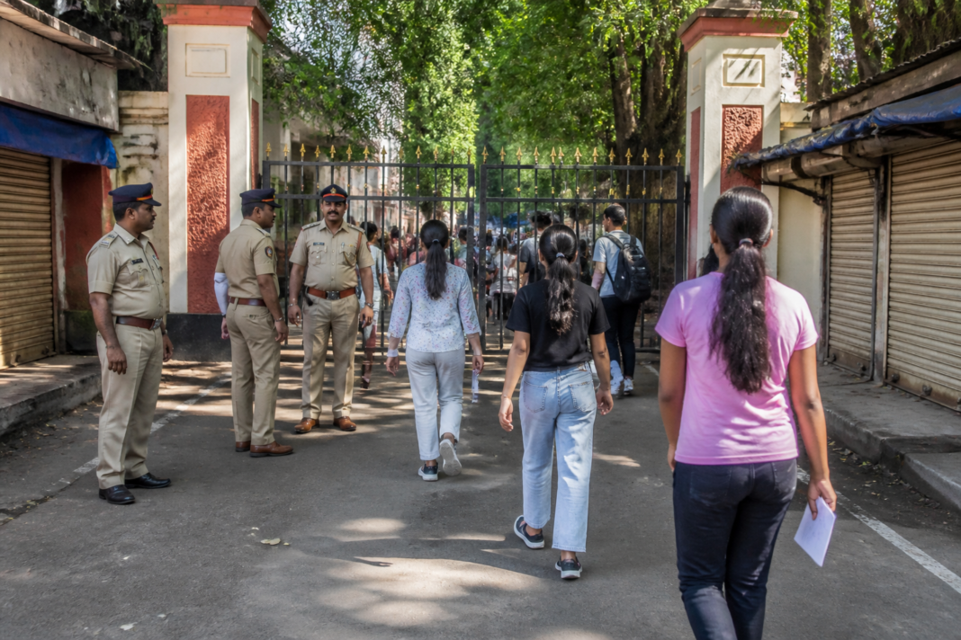 Exam centre building in Thane representing restrictions around nine Thane exam centres