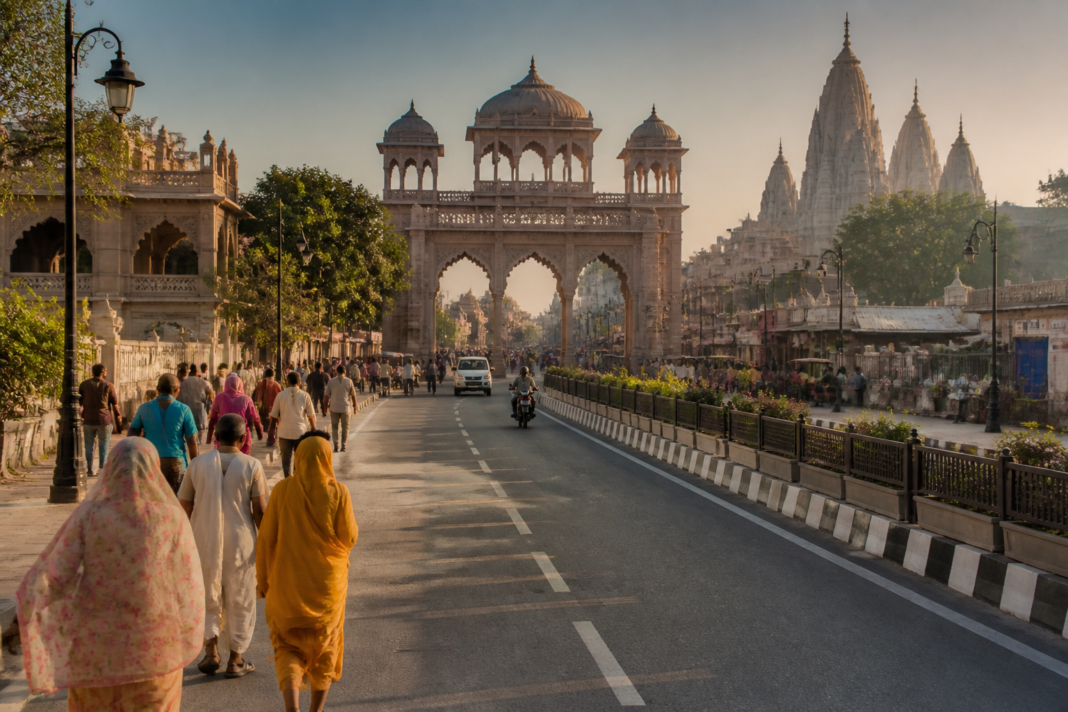 Road and pilgrimage infrastructure in Vrindavan, part of the Mathura Vrindavan development programme