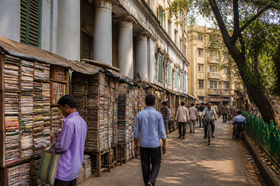 College Street book stalls and historic buildings in Kolkata, proposed site for a heritage book district