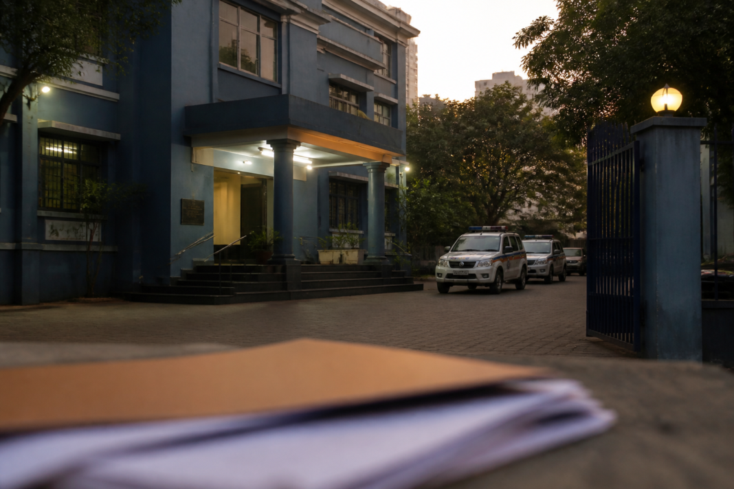 Mumbai police station and investigative documents linked to the Disha Salian death probe