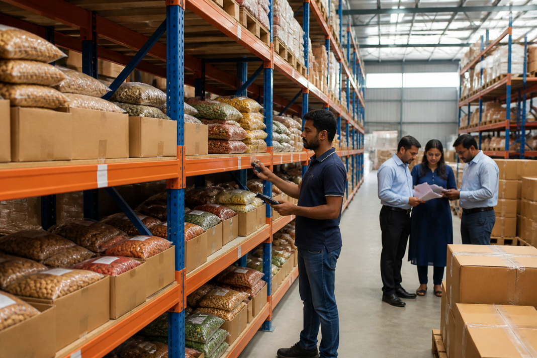Amazon fulfilment warehouse in Bengaluru amid a food safety inspection