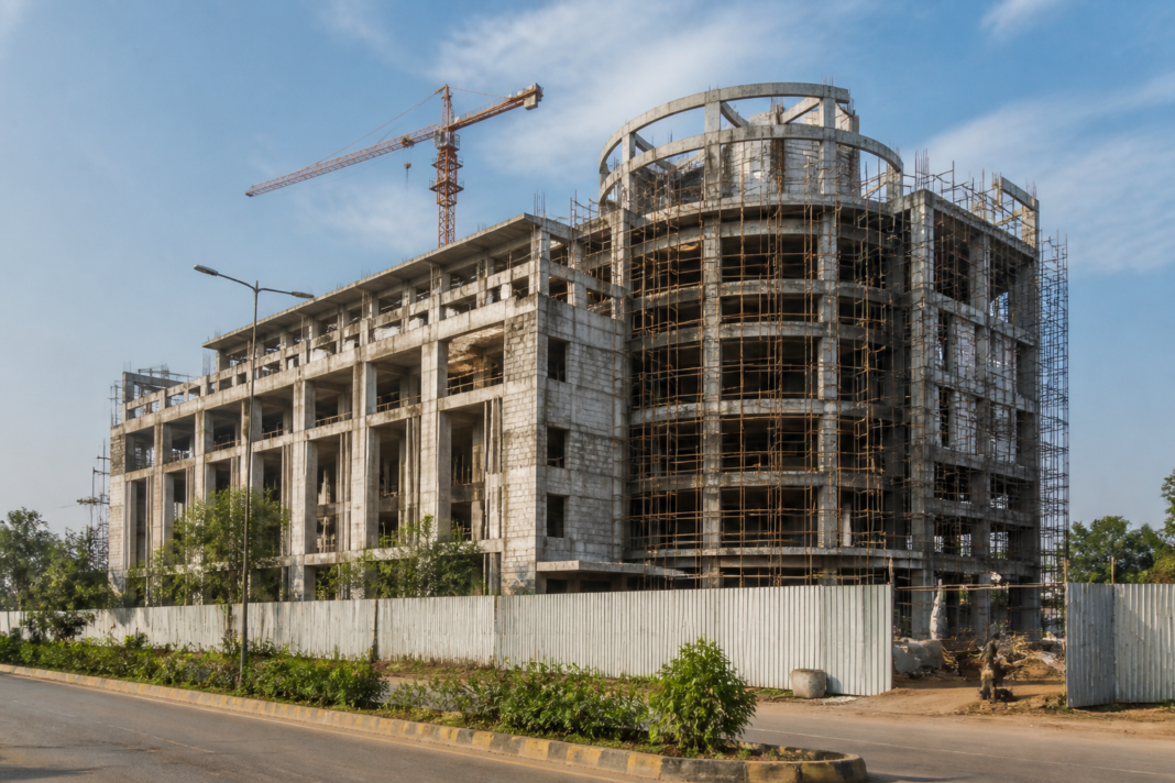 Construction site of the Panvel Swarajya headquarters municipal building