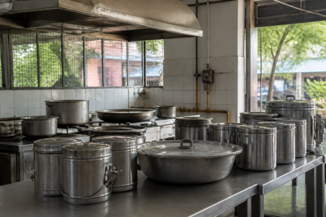 Canteen area at a government hospital in Chennai following food safety inspection