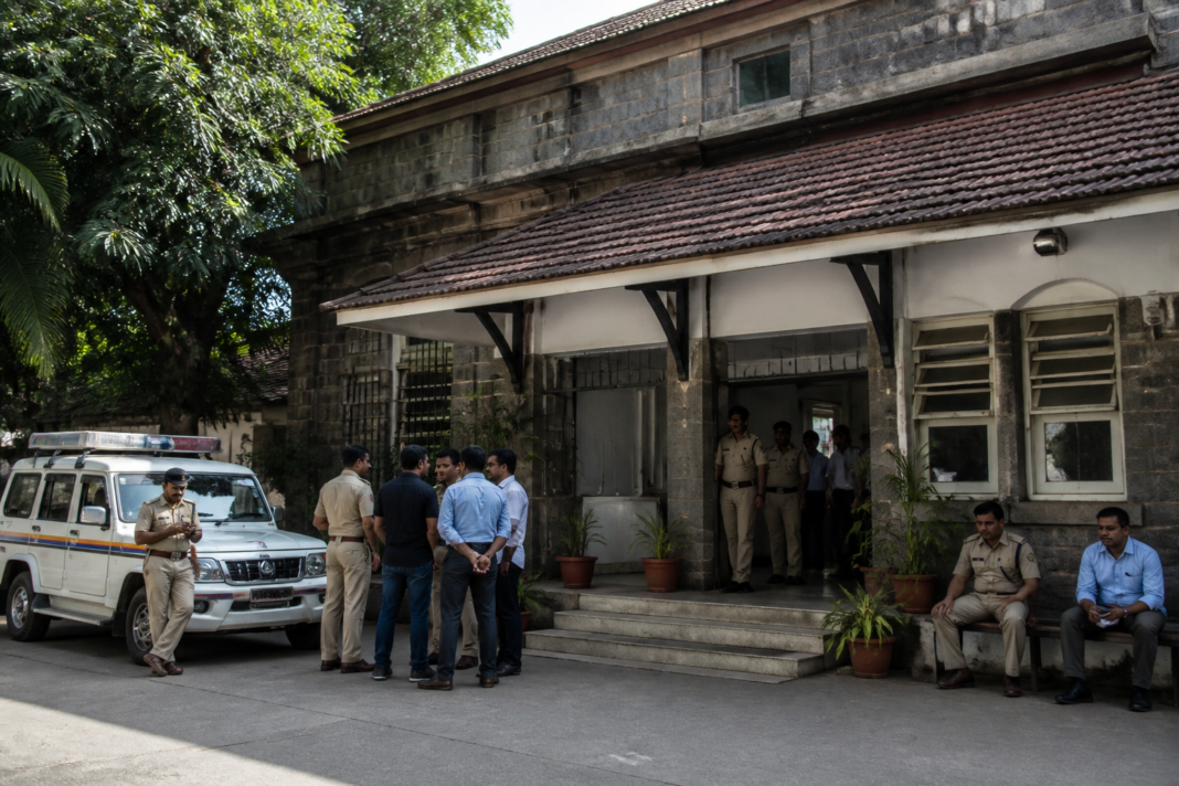Pune police station exterior representing a human rights commission FIR directive over alleged detention of eight minors