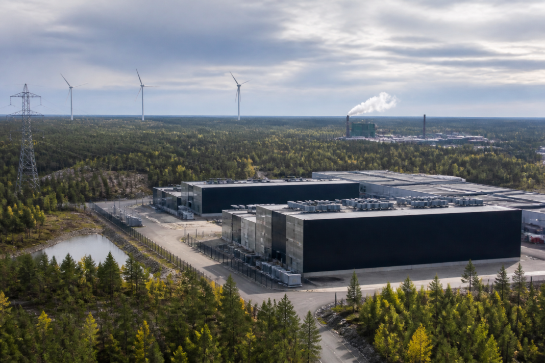 Data centre infrastructure in Finland near an energy facility, representing Google’s Finland AI infrastructure investment