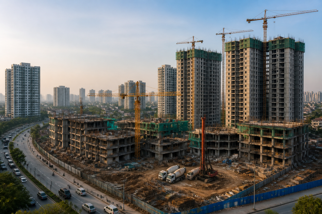 Birla Estates residential development in an urban Indian setting, representing the company’s FY27 project expansion plans