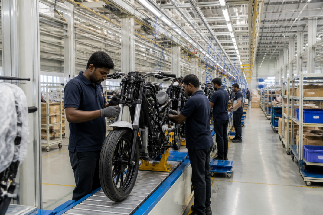 Electric two-wheeler manufacturing facility in Hosur, Tamil Nadu, representing Ultraviolette’s planned EV plant