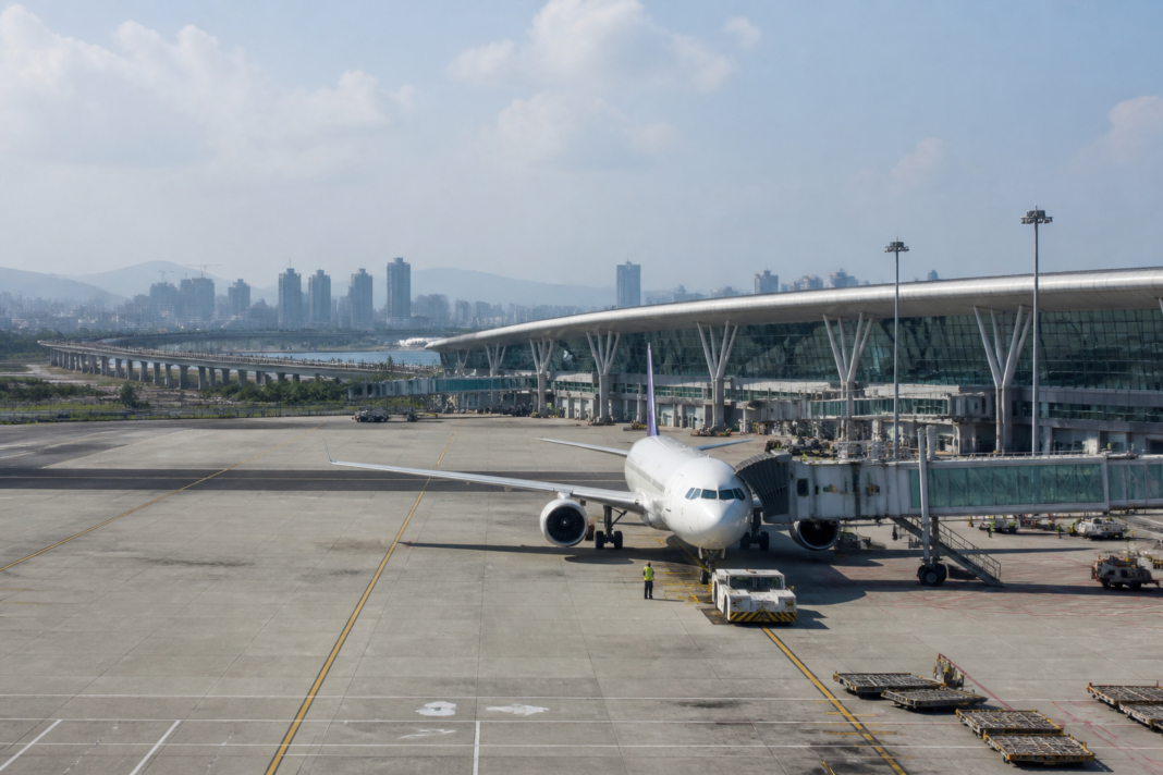 Navi Mumbai airport terminal and airside infrastructure supporting new international flights