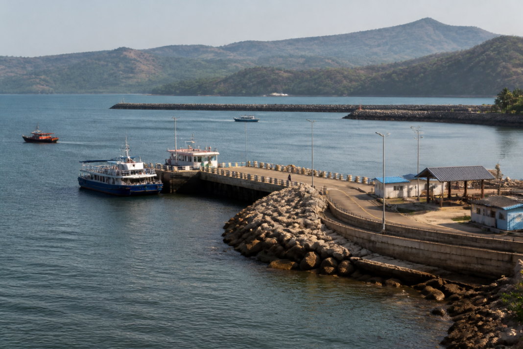 Coastal passenger jetty and approach road infrastructure in the Mumbai-Konkan region