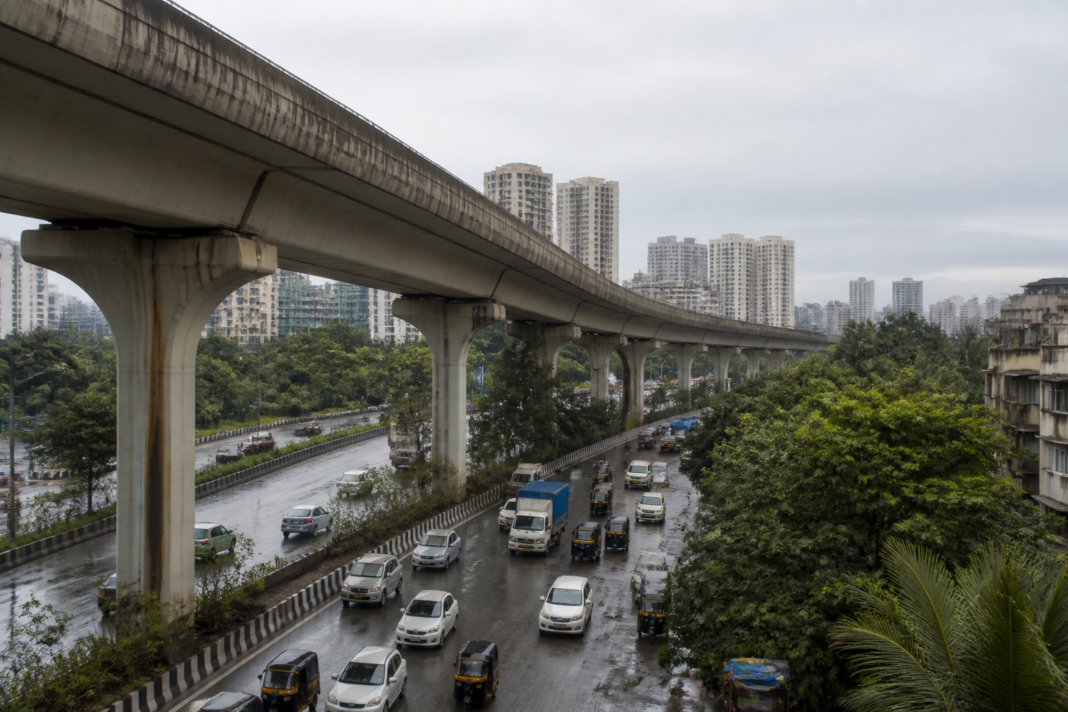 Turbhe flyover on the Sion-Panvel Highway in Navi Mumbai, a major road link scheduled for demolition and reconstruction