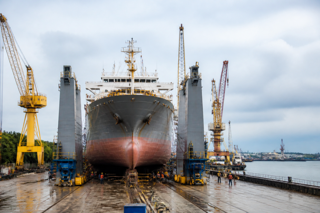 Kochi ship repair facility with a vessel lift and modern maritime infrastructure