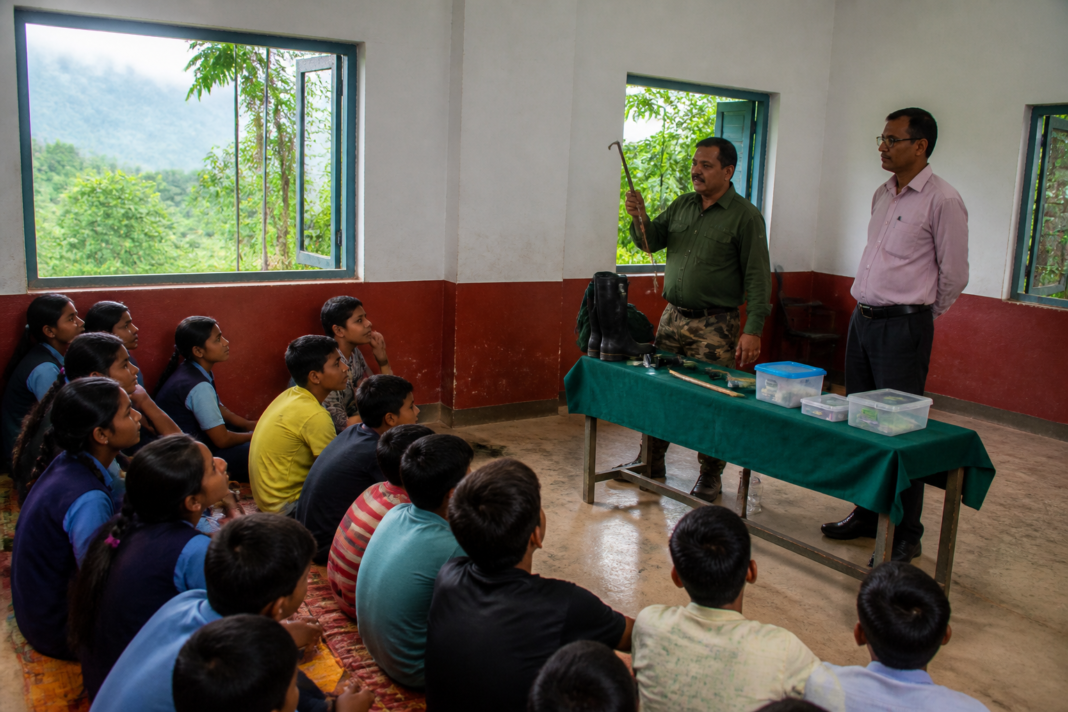 Snakebite awareness campaign session for students at a Thane ashram school