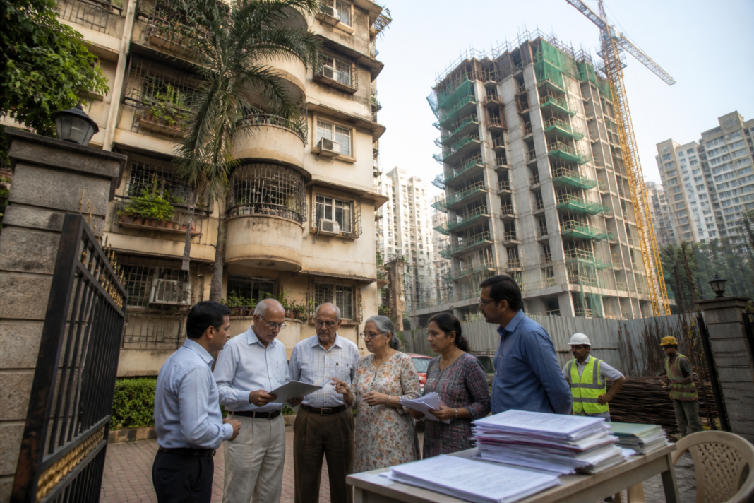 Mumbai ITAT redevelopment tax ruling involving a co-operative housing society and a residential redevelopment site