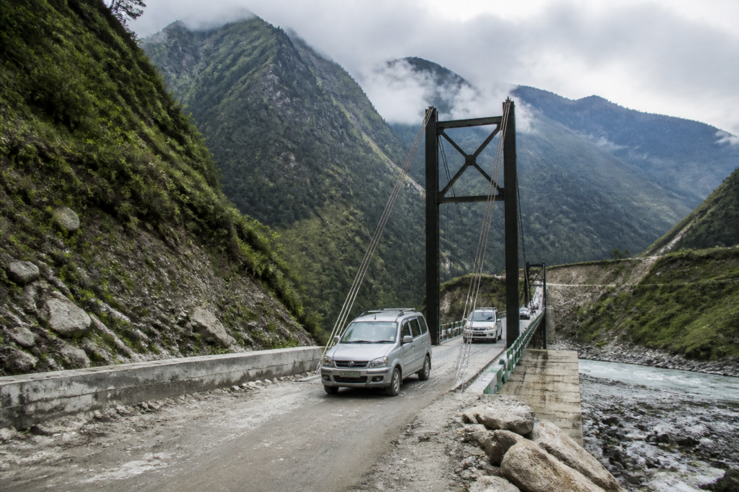Lachen tourism route reopening near a Bailey bridge in north Sikkim